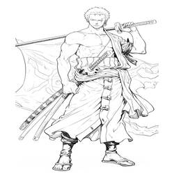着色页: 罗罗诺亚·索隆 (动漫) #218176 - 免费可打印着色页