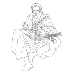 着色页: 罗罗诺亚·索隆 (动漫) #218187 - 免费可打印着色页
