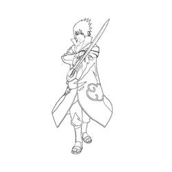 着色页: 佐助 (动漫) #171403 - 免费可打印着色页