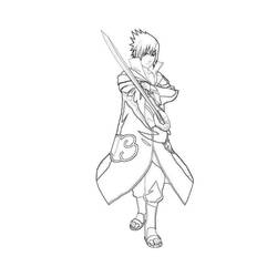着色页: 佐助 (动漫) #171404 - 免费可打印着色页