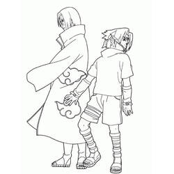 着色页: 佐助 (动漫) #171412 - 免费可打印着色页