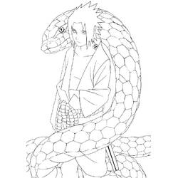 着色页: 佐助 (动漫) #171416 - 免费可打印着色页