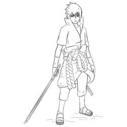 着色页: 佐助 (动漫) #171435 - 免费可打印着色页