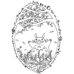 着色页: 龙猫 - 免费可打印着色页
