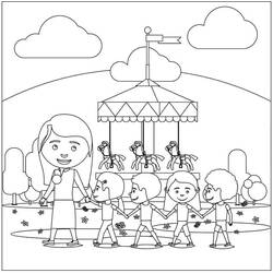 着色页: 游乐园 (建筑和建筑学) #210883 - 免费可打印着色页