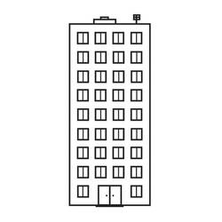 着色页: 公寓 (建筑和建筑学) #189297 - 免费可打印着色页