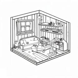 着色页: 公寓 (建筑和建筑学) #189298 - 免费可打印着色页