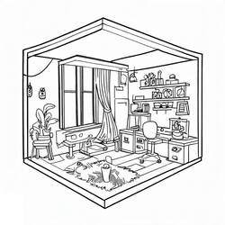着色页: 公寓 (建筑和建筑学) #189300 - 免费可打印着色页