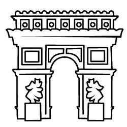 着色页: 凯旋门 (建筑和建筑学) #179184 - 免费可打印着色页