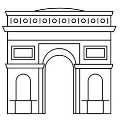 着色页: 凯旋门 (建筑和建筑学) #179188 - 免费可打印着色页