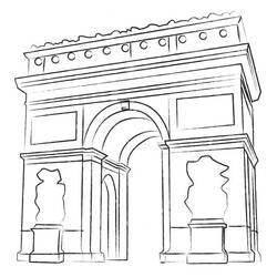 着色页: 凯旋门 (建筑和建筑学) #179191 - 免费可打印着色页