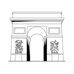 着色页: 凯旋门 (建筑和建筑学) #179193 - 免费可打印着色页