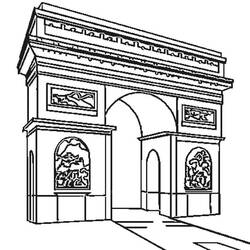 着色页: 凯旋门 (建筑和建筑学) #179197 - 免费可打印着色页