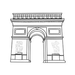 着色页: 凯旋门 (建筑和建筑学) #179198 - 免费可打印着色页