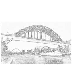 着色页: 桥 (建筑和建筑) #62838 - 免费可打印着色页