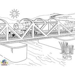 着色页: 桥 (建筑和建筑) #62854 - 免费可打印着色页