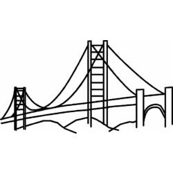 着色页: 桥 (建筑和建筑) #62884 - 免费可打印着色页