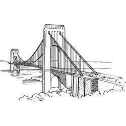 着色页: 桥 (建筑和建筑) #62933 - 免费可打印着色页