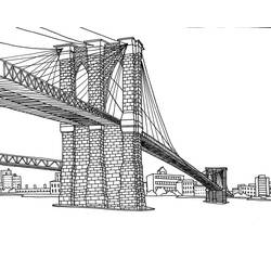 着色页: 桥 (建筑和建筑) #62951 - 免费可打印着色页