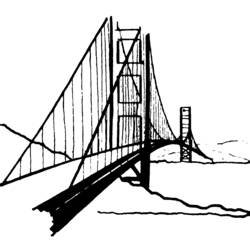 着色页: 桥 (建筑和建筑) #62995 - 免费可打印着色页