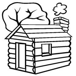 着色页: 小屋 (建筑和建筑学) #185527 - 免费可打印着色页