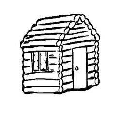 着色页: 小屋 (建筑和建筑学) #185528 - 免费可打印着色页