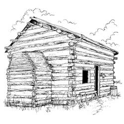 着色页: 小屋 (建筑和建筑学) #185529 - 免费可打印着色页