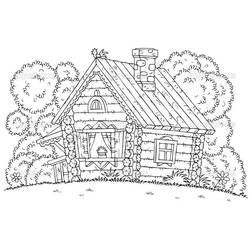 着色页: 小屋 (建筑和建筑学) #185530 - 免费可打印着色页