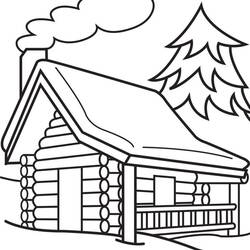 着色页: 小屋 (建筑和建筑学) #185531 - 免费可打印着色页