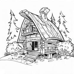 着色页: 小屋 (建筑和建筑学) #185534 - 免费可打印着色页