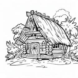 着色页: 小屋 (建筑和建筑学) #185538 - 免费可打印着色页