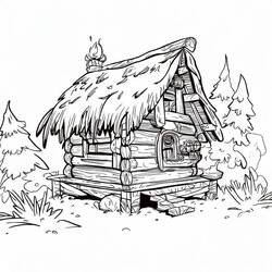 着色页: 小屋 (建筑和建筑学) #185540 - 免费可打印着色页