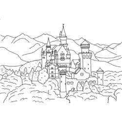 着色页: 城堡 (建筑和建筑) #62039 - 免费可打印着色页
