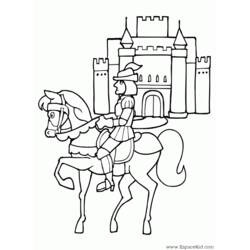 着色页: 城堡 (建筑和建筑) #62057 - 免费可打印着色页