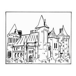 着色页: 城堡 (建筑和建筑) #62081 - 免费可打印着色页