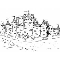 着色页: 城堡 (建筑和建筑) #62091 - 免费可打印着色页