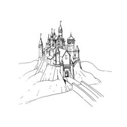 着色页: 城堡 (建筑和建筑) #62109 - 免费可打印着色页
