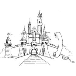 着色页: 城堡 (建筑和建筑) #62114 - 免费可打印着色页