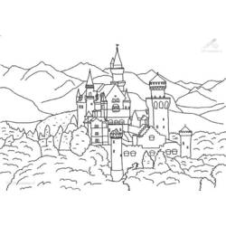 着色页: 城堡 (建筑和建筑) #62124 - 免费可打印着色页