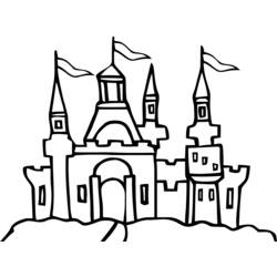 着色页: 城堡 (建筑和建筑) #62125 - 免费可打印着色页