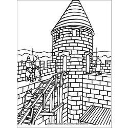 着色页: 城堡 (建筑和建筑) #62139 - 免费可打印着色页