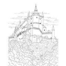 着色页: 城堡 (建筑和建筑) #62145 - 免费可打印着色页
