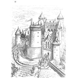 着色页: 城堡 (建筑和建筑) #62161 - 免费可打印着色页
