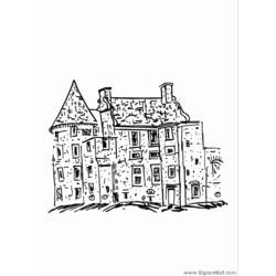 着色页: 城堡 (建筑和建筑) #62168 - 免费可打印着色页