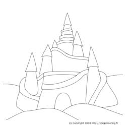 着色页: 城堡 (建筑和建筑) #62173 - 免费可打印着色页