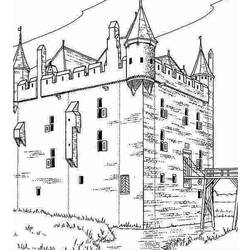 着色页: 城堡 (建筑和建筑) #62178 - 免费可打印着色页