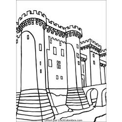 着色页: 城堡 (建筑和建筑) #62185 - 免费可打印着色页