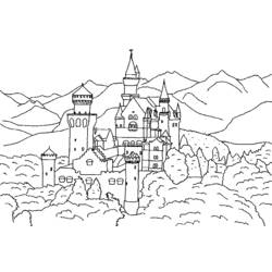 着色页: 城堡 (建筑和建筑) #62190 - 免费可打印着色页