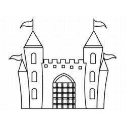 着色页: 城堡 (建筑和建筑) #62211 - 免费可打印着色页