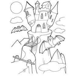 着色页: 城堡 (建筑和建筑) #62214 - 免费可打印着色页